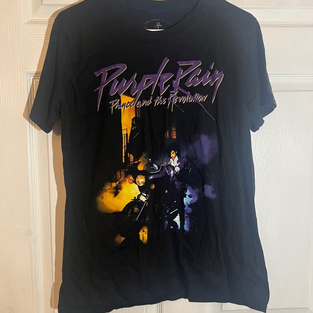 Purple Rain Graphic T-Shirt - Black